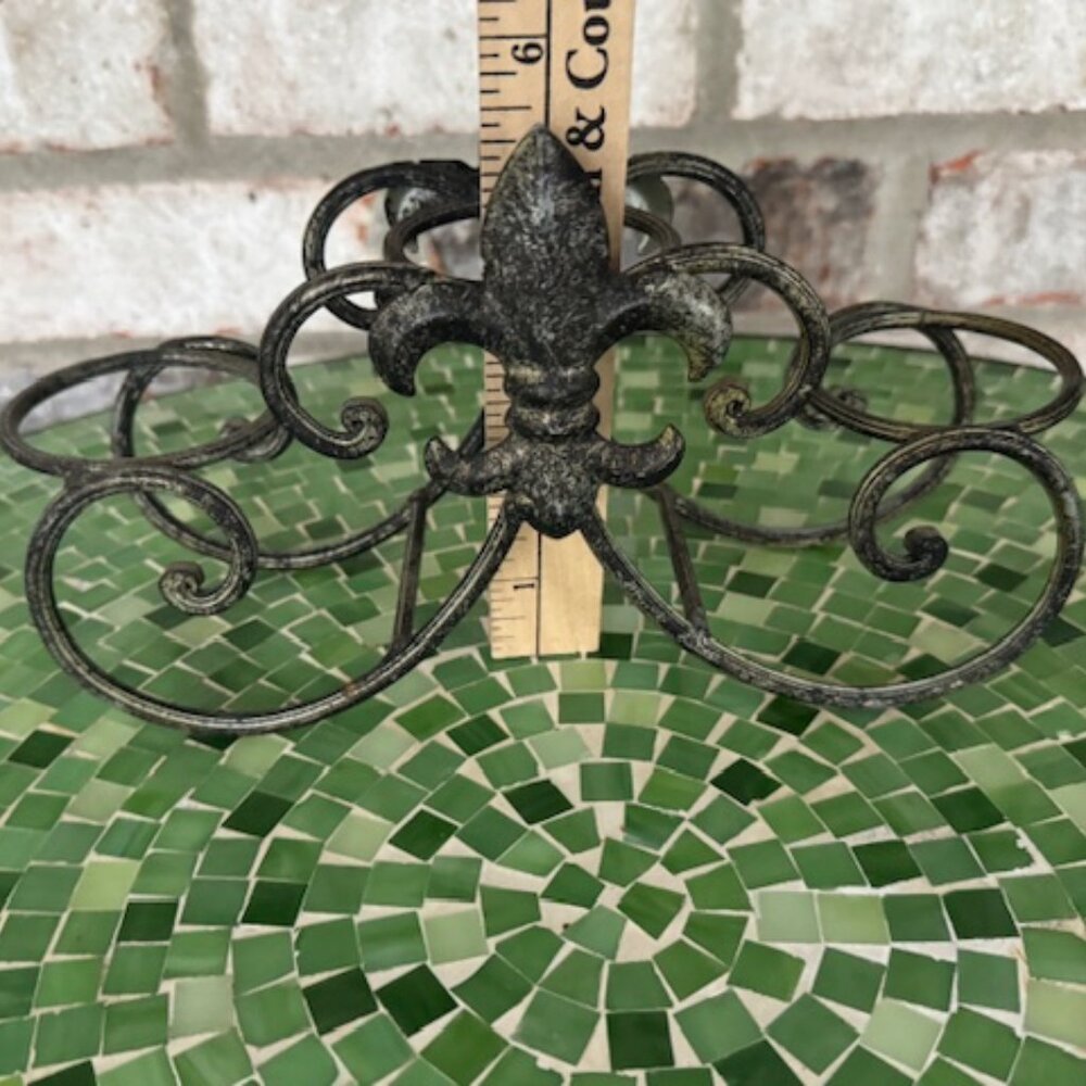 Fleur de lis Metal Votive Candle holder - Picture 4 of 10